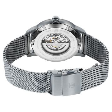 Titan Automatic Color Upgrade Silver Dial Grey Stainless Steel Strap Watch For Men