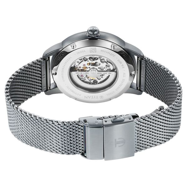 Titan Automatic Color Upgrade Silver Dial Grey Stainless Steel Strap Watch For Men - image number 5