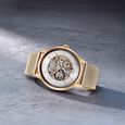 Titan Skeletal Automatic Gold Dial Gold Stainless Steel Strap Watch for Men - image number 0
