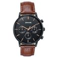Sonata Festive Quartz Multifunction Silver Dial Brown Leather Strap Watch For Men