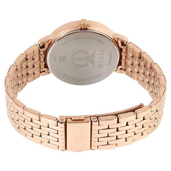 Titan Workwear Beige Dial Women Watch With Stainless Steel Strap - image number 3