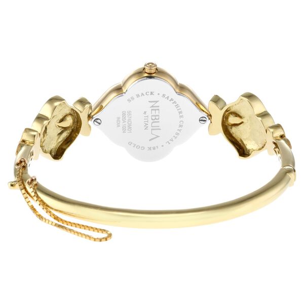 Titan Nebula Deccan Treasures Quartz Analog 18 Karat Solid Gold Watch for Women - image number 5
