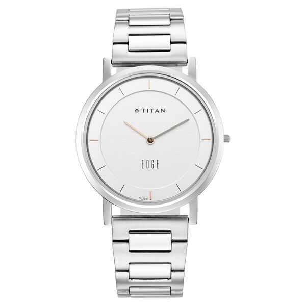 Titan Edge Silver White Dial Analog Stainless Steel Strap watch for Men - image number 1