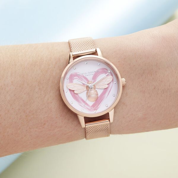 Olivia Burton Quartz Analog White Dial Stainless Steel Strap Watch for Women - image number 2