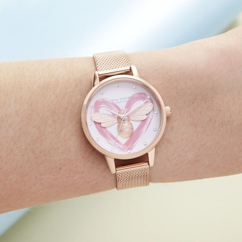 Olivia Burton Quartz Analog White Dial Stainless Steel Strap Watch for Women - image number 2