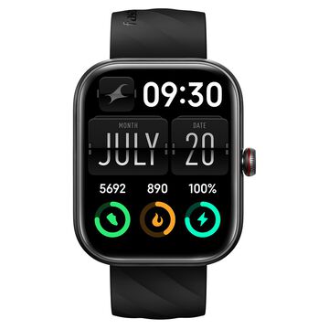 Fastrack Kruz+ 4.85 CM Super HD Display with Functional Crown with Black Silicone Strap Smart Watch for Unisex