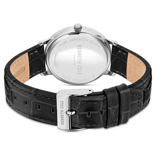 Kenneth Cole Black Dial Leather Strap Watch For Men - image number 2