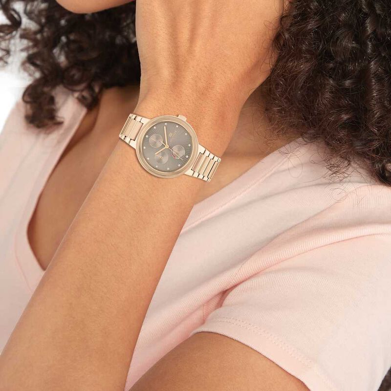Tommy Hilfiger Quartz Analog Brown Dial Stainless Steel Strap Watch for Women - image number 3
