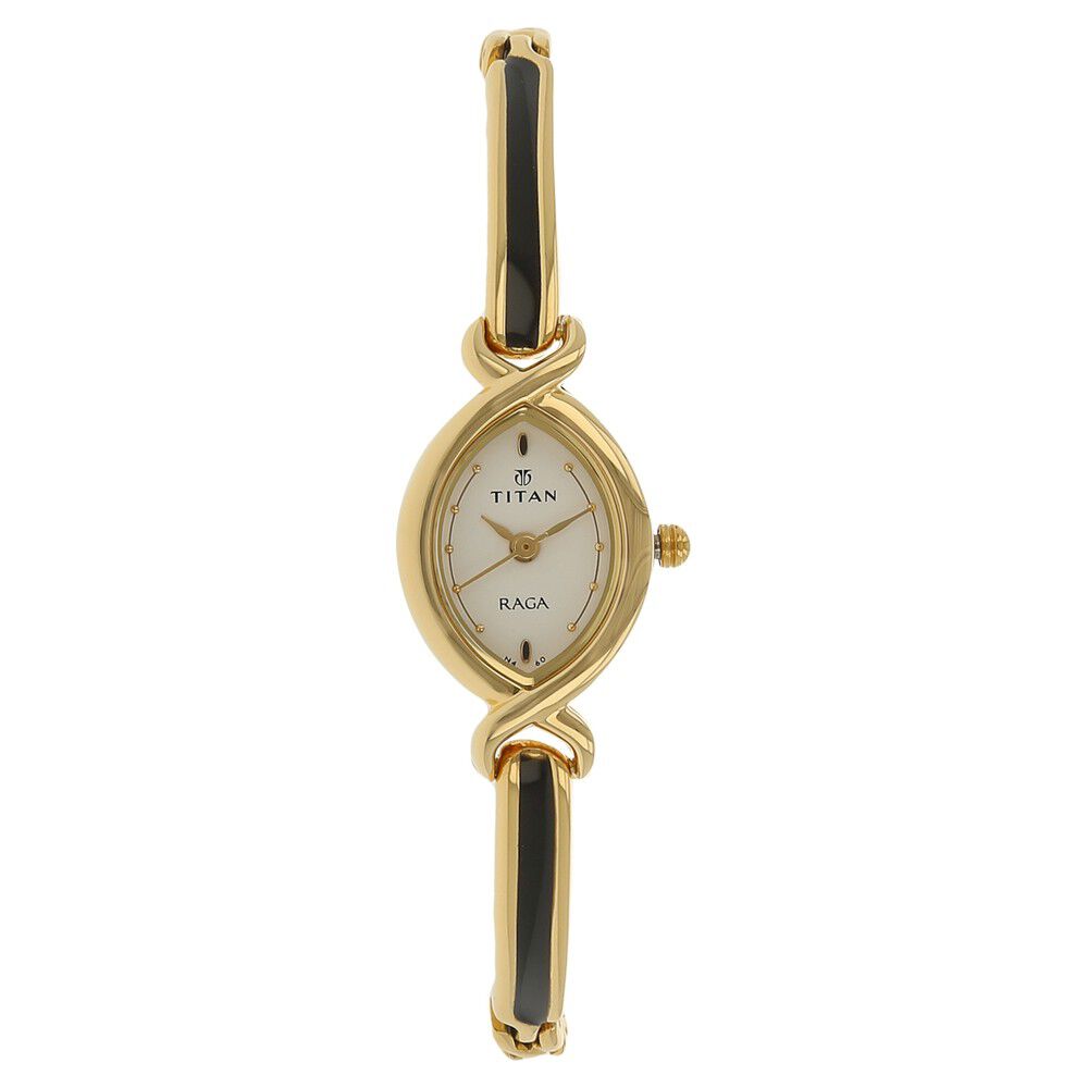 Buy Online Titan Quartz Analog White Dial Metal Strap Watch for Women nk2251ym01 Titan