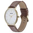 Sonata Quartz Analog White Dial Brown Leather Strap Watch For Men - image number 3