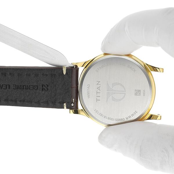 22 mm Brown Genuine Leather Straps for Men - image number 6