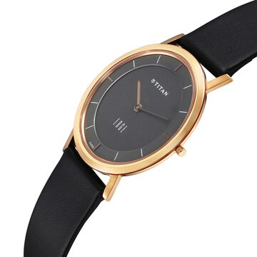 Titan Quartz Analog Anthracite Dial Leather Strap Watch for Men