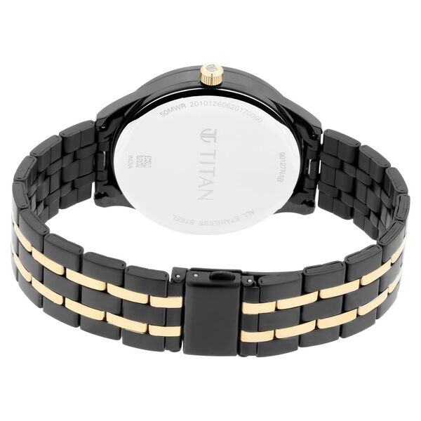 Titan Regalia Opulent Black Dial Multifunction Stainless Steel Strap watch for Men - image number 4