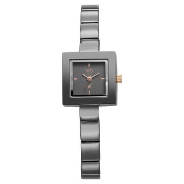 Vyb Successor By Fastrack Quartz Analog Grey Dial Metal Strap Watch For Girls