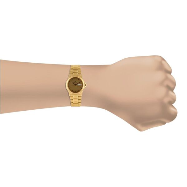 Titan Quartz Analog with Day and Date Champagne Dial Watch for Men - image number 3