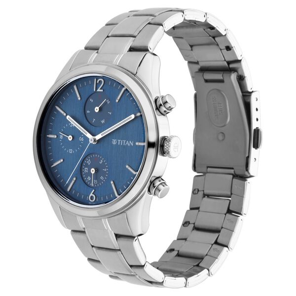Titan Men's Metropolitan Charm: Men's Multifunctional Blue Watch with Metallic Accents - image number 2