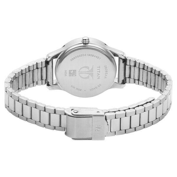 Titan Quartz Analog with Date Blue Dial Metal Strap Watch for Women - image number 4