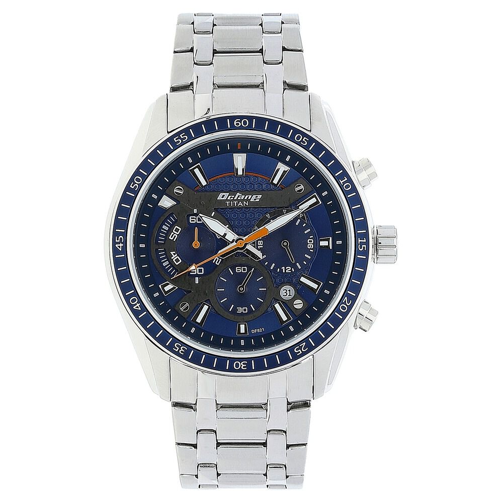 Titan chronograph blue deals dial