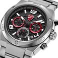 Ducati Quartz Chronograph Black Dial Silver Stainless Steel Strap Watch For Men - image number 3