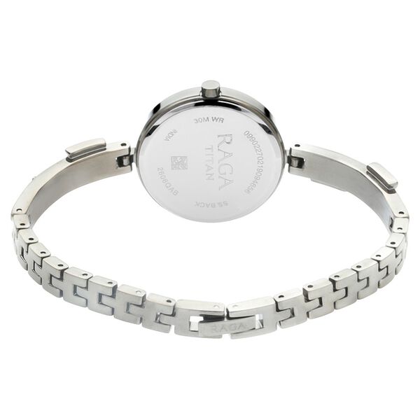 Titan Raga Viva Mother of Pearl Dial Analog with Date Metal Strap Watch for Women - image number 4