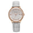 Titan Bright Leathers Silver Dial Analog with Date Leather Strap Watch for Women