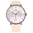 Tommy Hilfiger Quartz Multifunction Pink Dial Leather Strap Watch for Women - image number 0