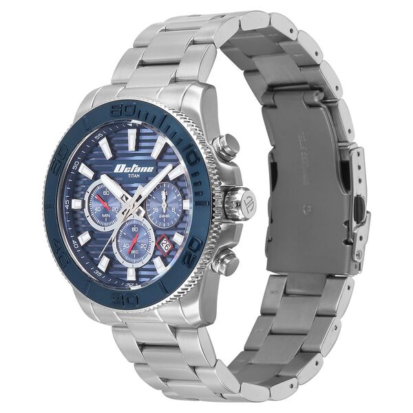 Octane Fashion Accendo Chronograph with Knurled Bezel & Lume Hands for Men - image number 4
