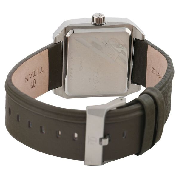 Titan Analog with Day and Date Green Dial Leather Strap watch for Men - image number 2