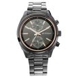 Titan Men's Metropolitan Luxe: Multifunction Mono black Dial with Two-Tone Stainless Steel Bracelet Watch - image number 1