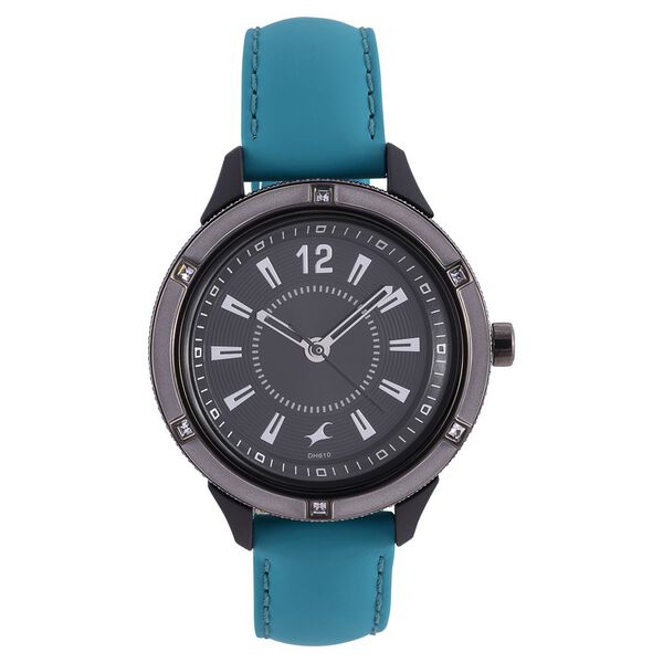 Fastrack Quartz Analog Black Dial Leather Strap Watch for Girls - image number 1