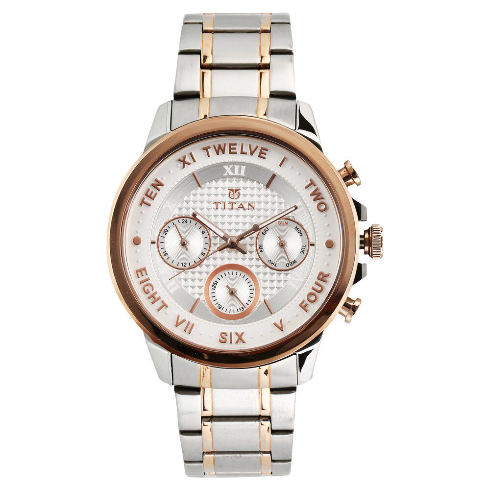 Buy Online Titan Regalia Sovereign White Dial Quartz Multifunction
