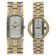 Titan Quartz Analog White Dial Stainless Steel Strap Watch for Couple
