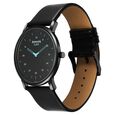 Sonata Sleek Quartz Analog Black Dial Black Leather Strap Watch For Men - image number 2