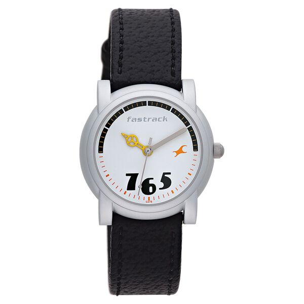 Fastrack Quartz Analog White Dial Leather Strap Watch for Girls - image number 0