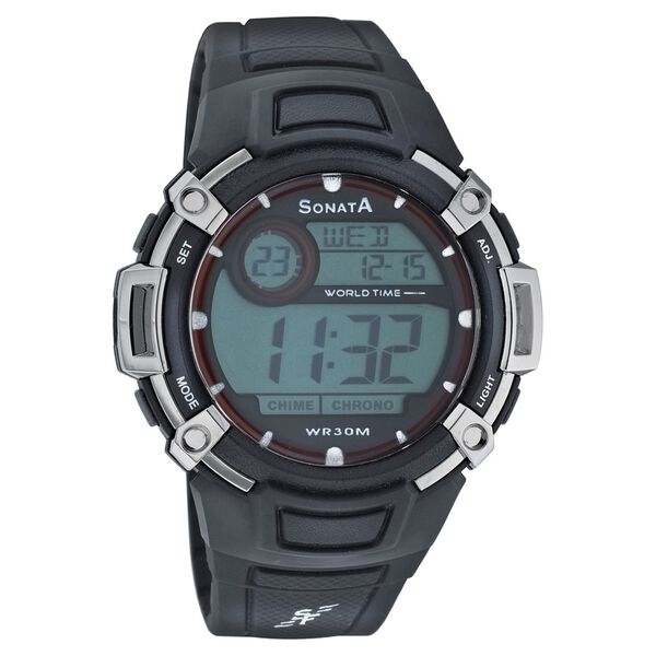 Sonata Digital Dial Strap Watch for Men - image number 0