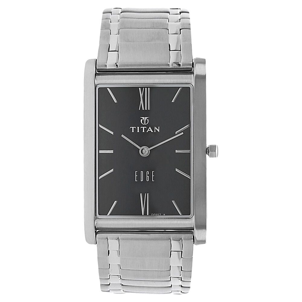 Buy Online Titan Edge Blue Dial Analog Stainless Steel Strap watch