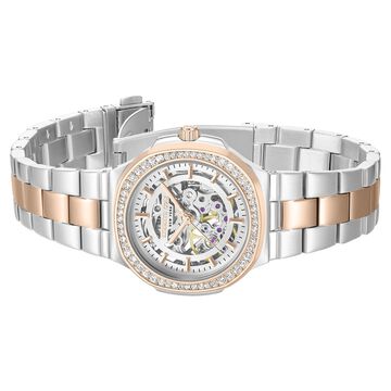 Kenneth Cole Automatic Automatic Silver Dial Two Toned Stainless Steel Strap Watch For Women
