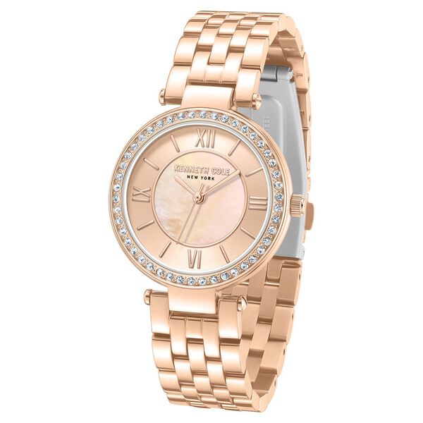 Kenneth Cole Quartz Analog Pink Dial Stainless Steel Strap Watch For Women - image number 1