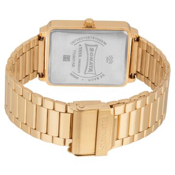 Sonata Quartz Analog with Day and Date White Dial Stainless Steel Strap Watch for Men