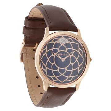 Titan Nebula Lotus Quartz Analog 18 Karat Solid Gold Watch for Women