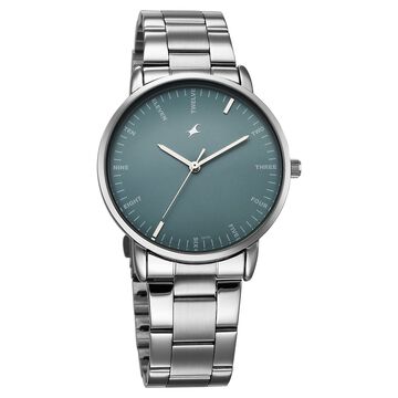 Fastrack Stunners X Quartz Analog Blue Dial Stainless Steel Strap Watch For Guys