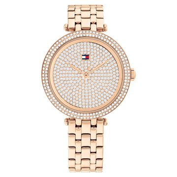 Tommy Hilfiger Analog Rose Gold Dial Rose Gold Color Stainless Steel Strap Watch For Women