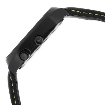 Fastrack Groove Multifunction Black Dial Guy's Leather Strap Watch with Lume indices