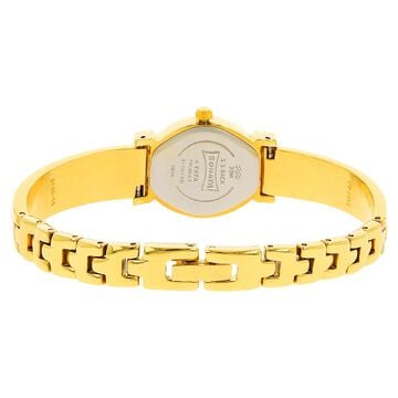 Sonata Quartz Analog Golden Dial Metal Strap Watch for Women