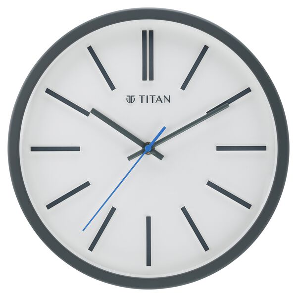 Titan Contemporary White Wall Clock with Silent Sweep Technology 30.5 cm x 30.5 cm (Medium) - image number 0