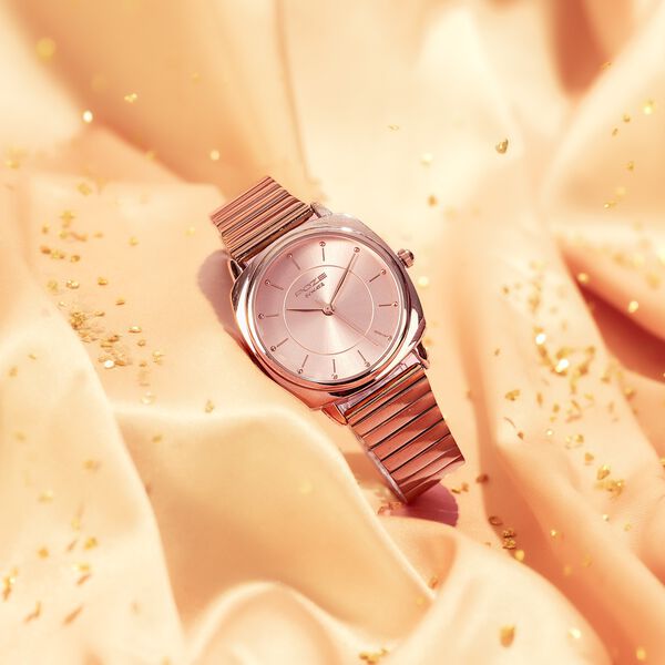 Sonata Poze Quartz Analog Rose Gold Dial Rose Gold Colour Stainless Steel Strap Watch For Women - image number 0