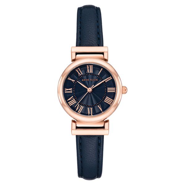 Anne Klein Quartz Analog Blue Dial Leather Strap Watch for Women - image number 0
