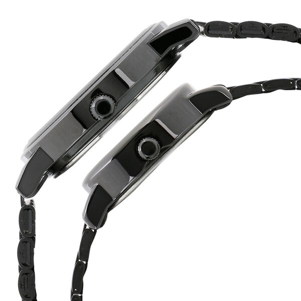 Sonata Quartz Analog Black Dial Metal Strap Watch for Couple - image number 2