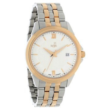 Xylys Swiss Analog with Date Two Toned Stainless Steel Strap White Dial Watch For Men