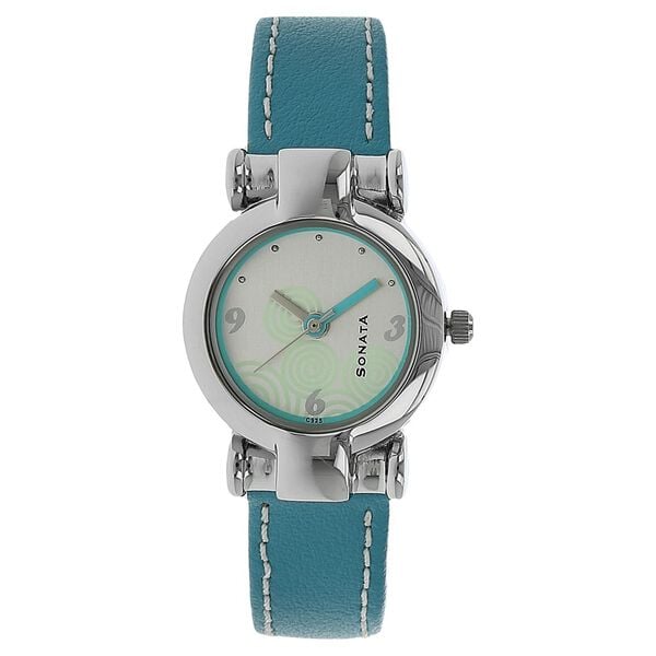 Sonata Quartz Analog White Dial Leather Strap Watch for Women - image number 0